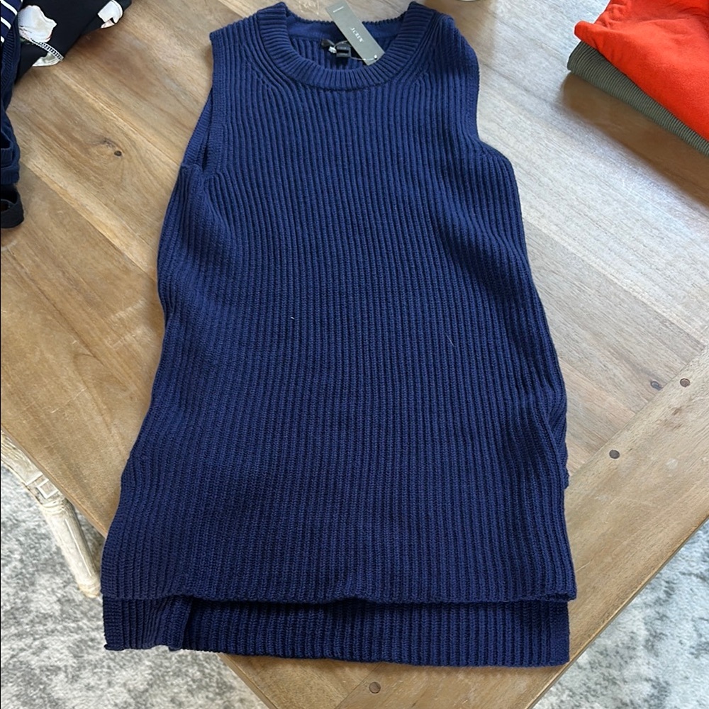 J. Crew Deep Blue Knit Sweater